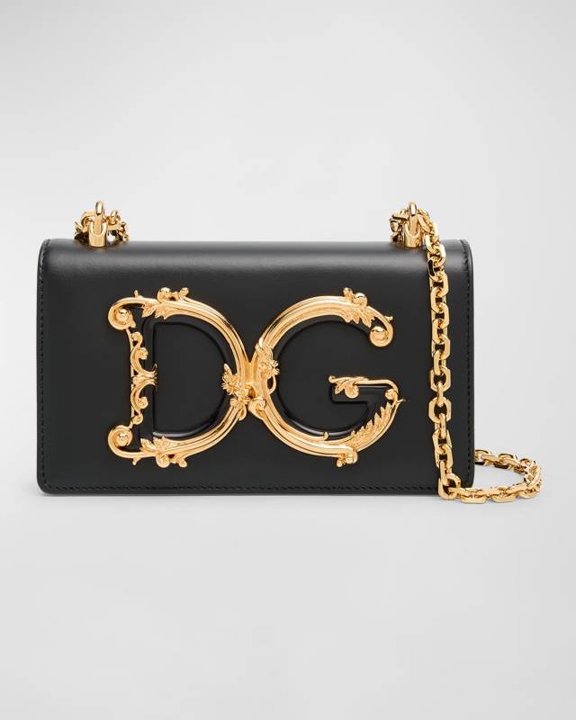 Barocco Phone Leather Crossbody Bag